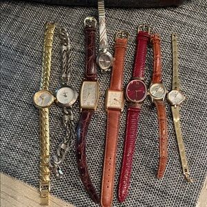 Elegant Watch Collection with Gold and Brown Tones
